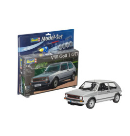 Model Set VW Golf 1 GTI, Revell Modellbausatz mit Basiszubehör