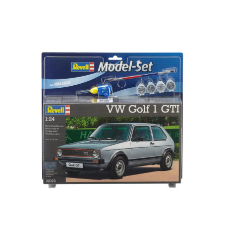 Model Set VW Golf 1 GTI, Revell Modellbausatz mit Basiszubehör Model Set VW Golf 1 GTI, Revell Modellbausatz mit Basiszubehör
