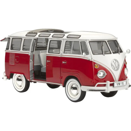 Model Set Volkswagen T1 SAMBA BUS, Revell Modellbausatz mit Basiszubehör