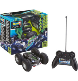 Ferngesteuertes Revell Control Flip Racer Auto mit Fernbedienung und Verpackung.