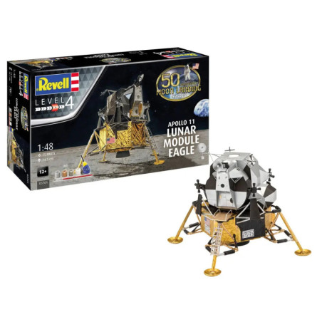 Geschenkset Apollo 11 Lunar Module Eagle, Revell Modellbausatz mit Basiszubehör Geschenkset Apollo 11 Lunar Module Eagle, Revell Modellbausatz mit Basiszubehör