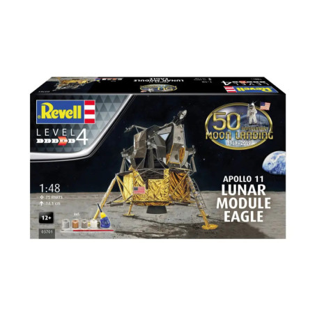 Geschenkset Apollo 11 Lunar Module Eagle, Revell Modellbausatz mit Basiszubehör Geschenkset Apollo 11 Lunar Module Eagle, Revell Modellbausatz mit Basiszubehör