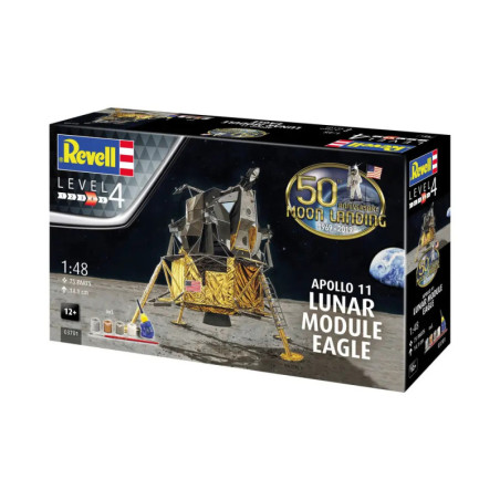 Geschenkset Apollo 11 Lunar Module Eagle, Revell Modellbausatz mit Basiszubehör Geschenkset Apollo 11 Lunar Module Eagle, Revell Modellbausatz mit Basiszubehör