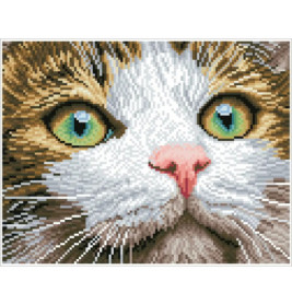 Diamond Painting Katze mit grünen Augen
