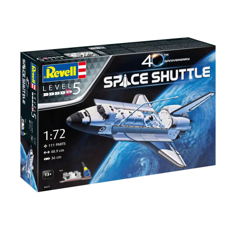Geschenkset Space Shuttle, 40th. Anniversary, Revell Modellbausatz mit Basiszubehör