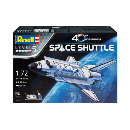 Geschenkset Space Shuttle, 40th. Anniversary, Revell Modellbausatz mit Basiszubehör