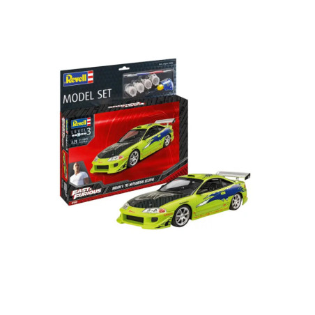 Model Set F&F Brian s 1995 Mitsubishi Eclipse , Revell Modellbausatz mit Basiszubehör