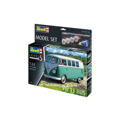 Model Set VW T1 Bus, Revell Modellbausatz mit Basiszubehör