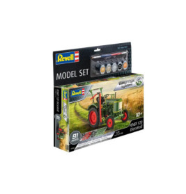 Revell Modellset Fendt F20 Dieselross Traktor, 91 Teile, incl. Farben und Pinsel, empfohlen ab 10 Jahren.