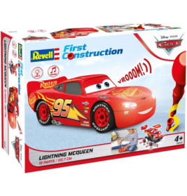 Lightning McQueen Disney-Cars Auto mit Licht&Sound, Revell First Construction, Bausatz für Kinder ab 4