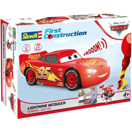 Revell Lightning McQueen Modellauto-Bausatz, Disney Pixar Cars Design, mit Bauteilen für Kinder ab 4 Jahren. Revell Lightning McQueen Modellauto-Bausatz, Disney Pixar Cars Design, mit Bauteilen für Kinder ab 4 Jahren.
