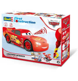 Lightning McQueen Disney-Cars Auto mit Licht&Sound, Revell First Construction, Bausatz für Kinder ab 4