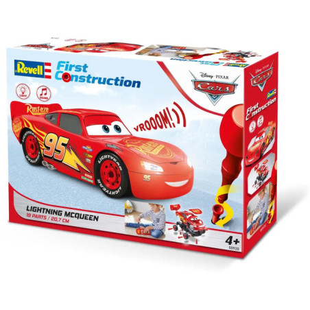 Lightning McQueen Disney-Cars Auto mit Licht&Sound, Revell First Construction, Bausatz für Kinder ab 4 Lightning McQueen Disney-Cars Auto mit Licht&Sound, Revell First Construction, Bausatz für Kinder ab 4