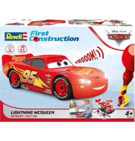 Lightning McQueen Disney-Cars Auto mit Licht&Sound, Revell First Construction, Bausatz für Kinder ab 4