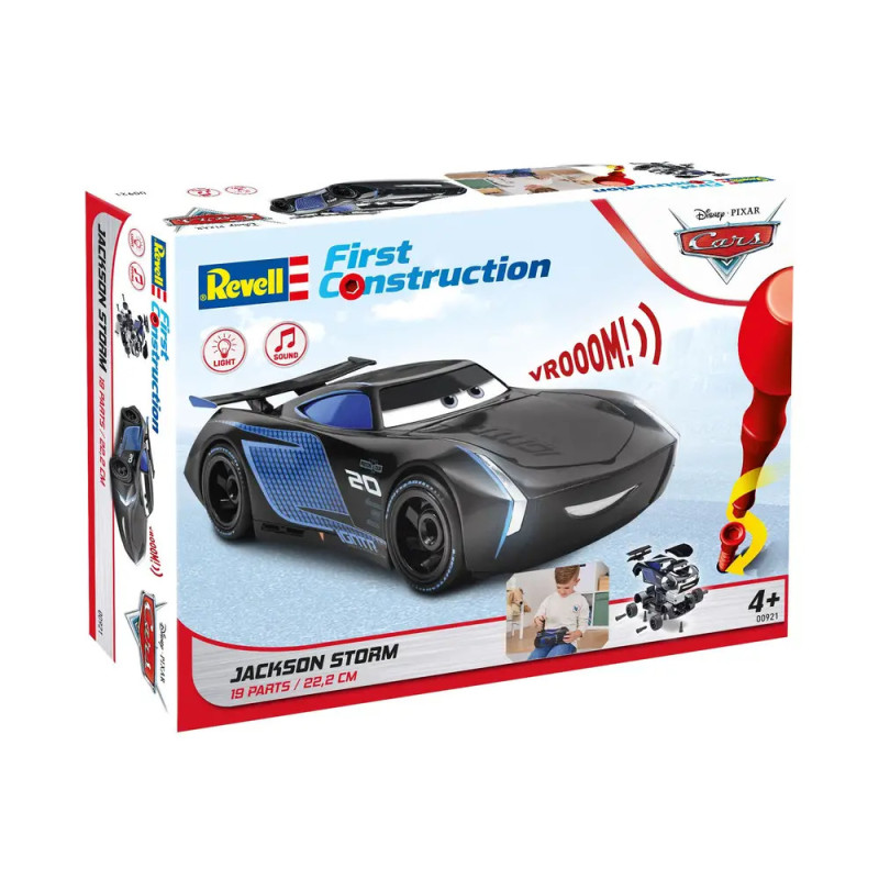 Revell Jackson Storm Bausatz mit Disney Cars-Logo, geeignet für Kinder ab 4 Jahren. Revell Jackson Storm Bausatz mit Disney Cars-Logo, geeignet für Kinder ab 4 Jahren.