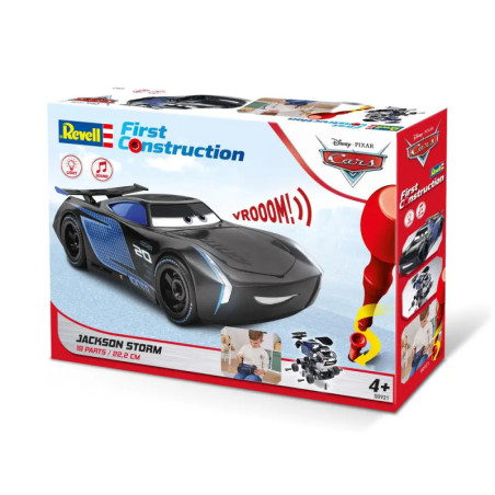 Jackson Storm Disney-Cars Auto mit Licht & Sound, Revell First Construction, Bausatz für Kinder ab 4 Jackson Storm Disney-Cars Auto mit Licht & Sound, Revell First Construction, Bausatz für Kinder ab 4
