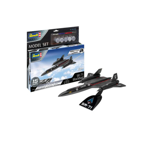 Model Set Lockheed SR-71 Blackbird easy-click-syst, Revell Bausatz zum Zusammenstecken + Basiszubehör Model Set Lockheed SR-71 Blackbird easy-click-syst, Revell Bausatz zum Zusammenstecken + Basiszubehör