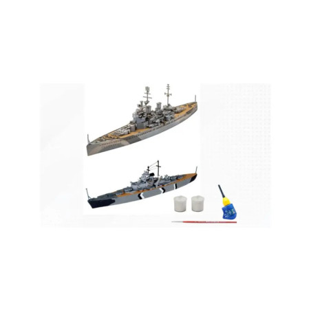 First Diorama Set - Bismarck Battle, Revell Modellbausatz mit Basiszubehör