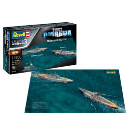 First Diorama Set - Bismarck Battle, Revell Modellbausatz mit Basiszubehör