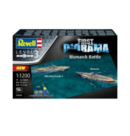 First Diorama Set - Bismarck Battle, Revell Modellbausatz mit Basiszubehör