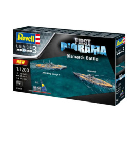 First Diorama Set - Bismarck Battle, Revell Modellbausatz mit Basiszubehör