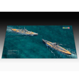 First Diorama Set - Bismarck Battle, Revell Modellbausatz mit Basiszubehör