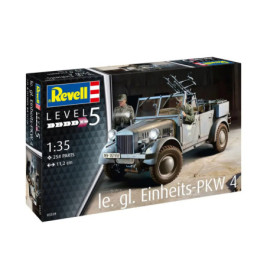 Revell Modellbausatz: Militärfahrzeug mit Soldaten, Beschriftung le. gl. Einheits-PKW 4, Maßstab 1:35.