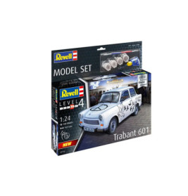 Revell Modellset Trabant 601, Level 4, Maßstab 1:24, mit Farben und Pinsel im Set enthalten.