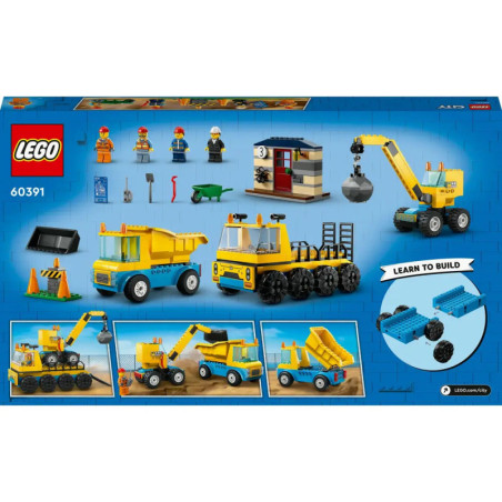 60391 Baufahrzeuge und Kran mit Abrissbirne 60391 Baufahrzeuge und Kran mit Abrissbirne