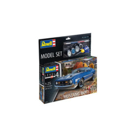 Revell Modellbausatz 1:25 Ford Mustang Boss 351 (1971), Level 4, inklusive Farben und Kleber.