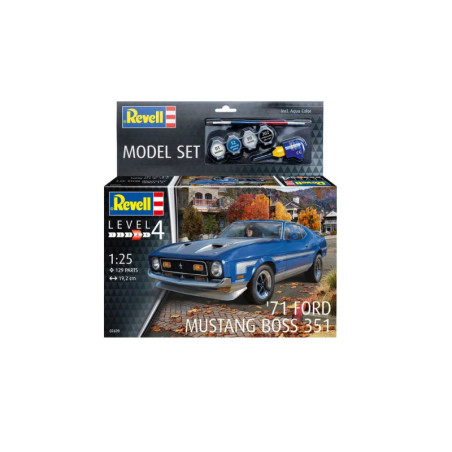 Model Set  71 Ford Mustang Boss 351 , Revell Modellbausatz mit Basiszubehör