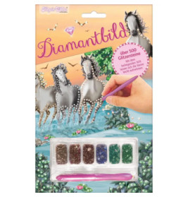 Diamantbilder im Display, Pferde