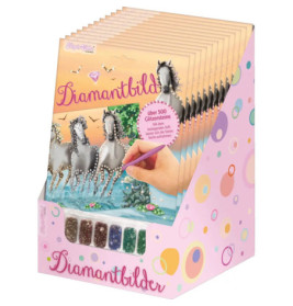 Diamantbilder im Display, Pferde