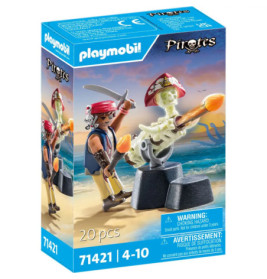 Playmobil Piraten Set mit Pirat, Skelett und Zubehör für Kinder von 4-10 Jahren, insgesamt 20 Teile.