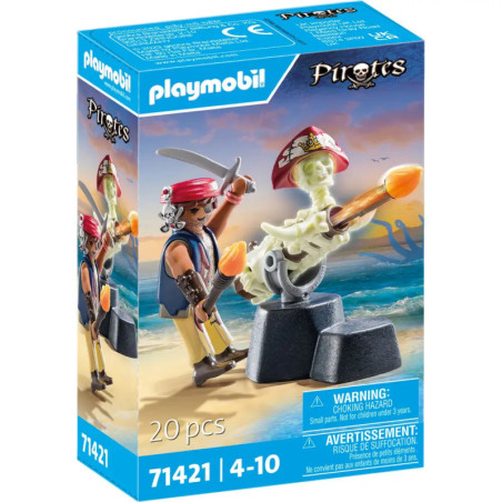 Playmobil Piraten Set mit Pirat, Skelett und Zubehör für Kinder von 4-10 Jahren, insgesamt 20 Teile.