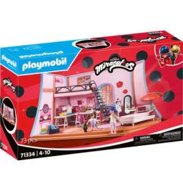 Playmobil Miraculous Ladybug Loft-Spielset mit 73 Teilen, geeignet für Kinder von 4 bis 10 Jahren.
