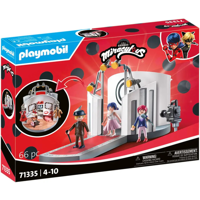 Playmobil Miraculous Ladybug Set mit Figuren und Laufsteg, 66 Teile, für Kinder von 4 bis 10 Jahren.