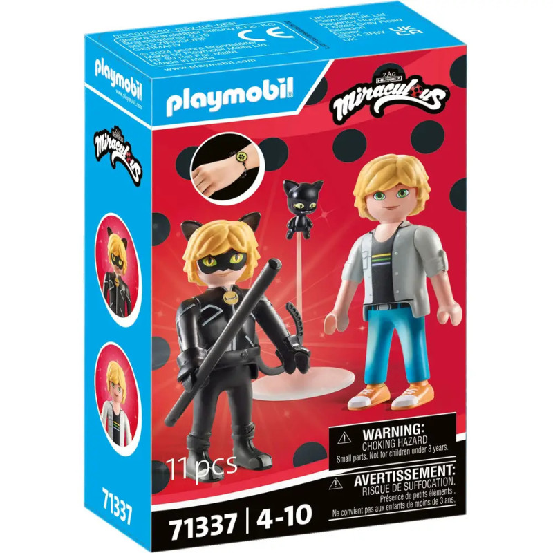 Playmobil Miraculous Ladybug Set mit Cat Noir und Adrien, 11-teilig, für Kinder von 4-10 Jahren, bunte Verpackung. Playmobil Miraculous Ladybug Set mit Cat Noir und Adrien, 11-teilig, für Kinder von 4-10 Jahren, bunte Verpackung.