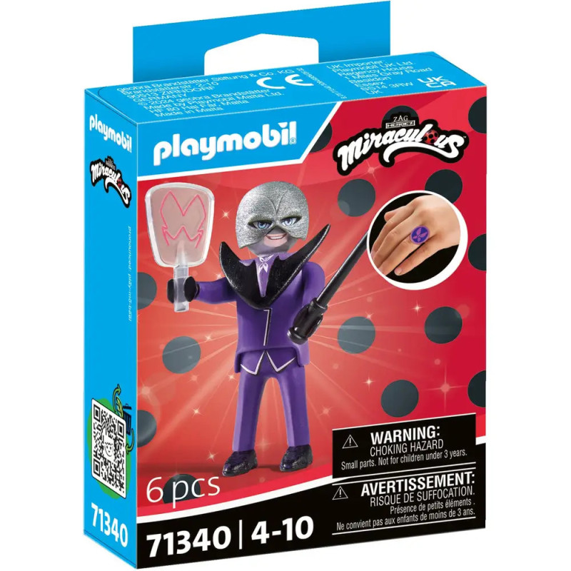 Playmobil Miraculous Hawk Moth Figur mit Zubehör, 6-teilig, für Kinder von 4-10 Jahren.