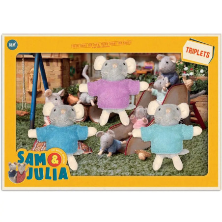 Plüsch-Maus: Drillinge