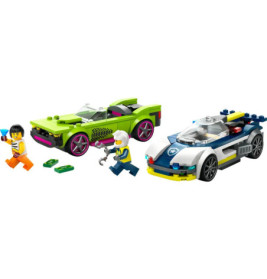 60415 Verfolgungsjagd mit Polizeiauto und Muscle Car