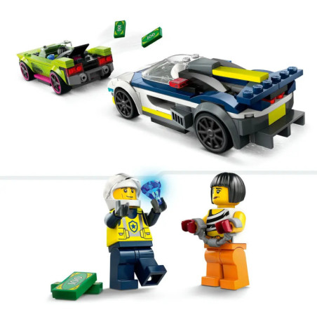 60415 Verfolgungsjagd mit Polizeiauto und Muscle Car