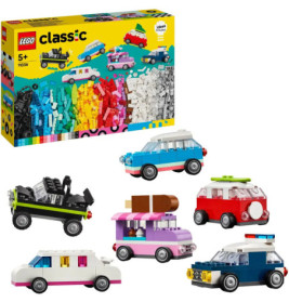 LEGO Classic Set-Box mit fünf bunten baubaren Autos und einem pinken Eiswagen vorne.