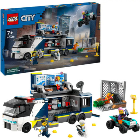 LEGO City Polizei Mobile Crime Lab Truck Set mit Minifiguren, Truck, ATV und Zubehör für den Tatort. LEGO City Polizei Mobile Crime Lab Truck Set mit Minifiguren, Truck, ATV und Zubehör für den Tatort.
