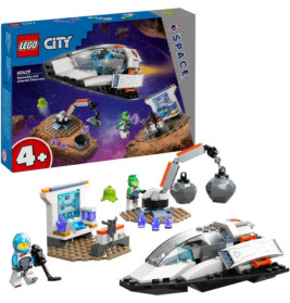 LEGO City Space Set mit Raumschiff, Computerstation, Astronauten-Minifiguren und Asteroiden-Zubehör.
