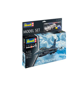 Revell Level 4 Modellset F-16D Tigermeet 2014, Maßstab 1:72, mit Farben und Werkzeugen.