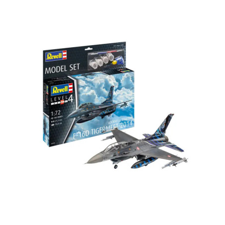Model Set Lockheed Martin F-16D Tigermeet 2014, Revell Modellbausatz mit Basiszubehör