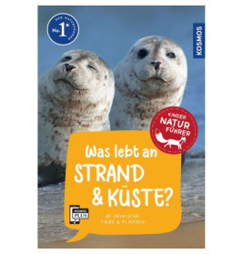 Zwei Robben am Strand, Buchtitel auf Deutsch über Küsten- und Strandtiere.