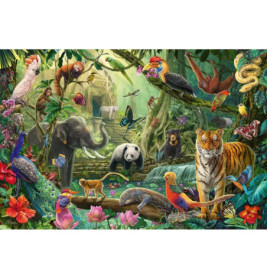 Bunte Tierwelt im Dschungel, 100 Teile