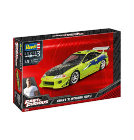 Revell Bausatz: Brians 95 Mitsubishi Eclipse aus Fast & Furious, Maßstab 1:25, Schwierigkeitsgrad 3.